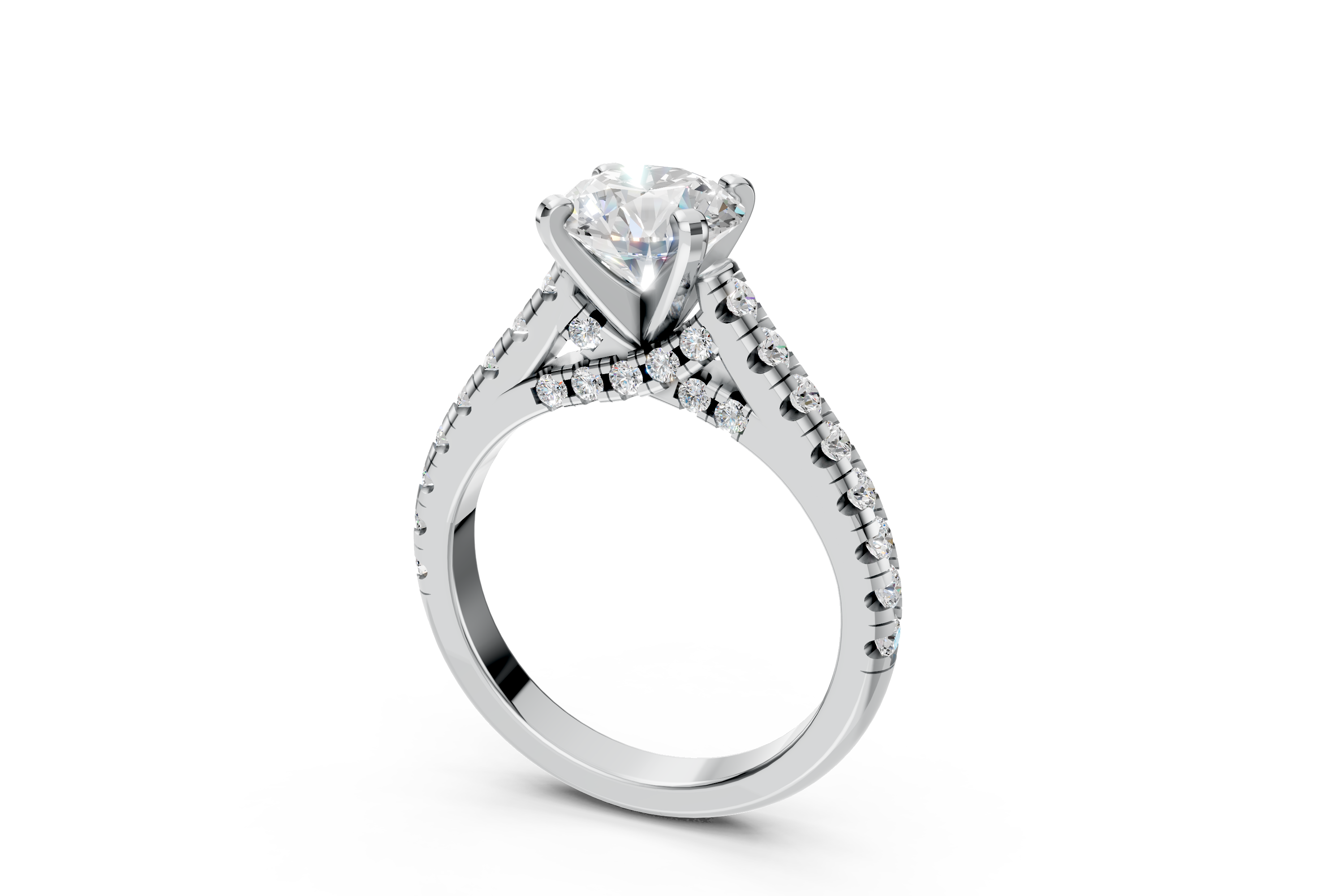Exquisite Platinum Emerald Cut Diamond Eternity Band (US Size 3.5)